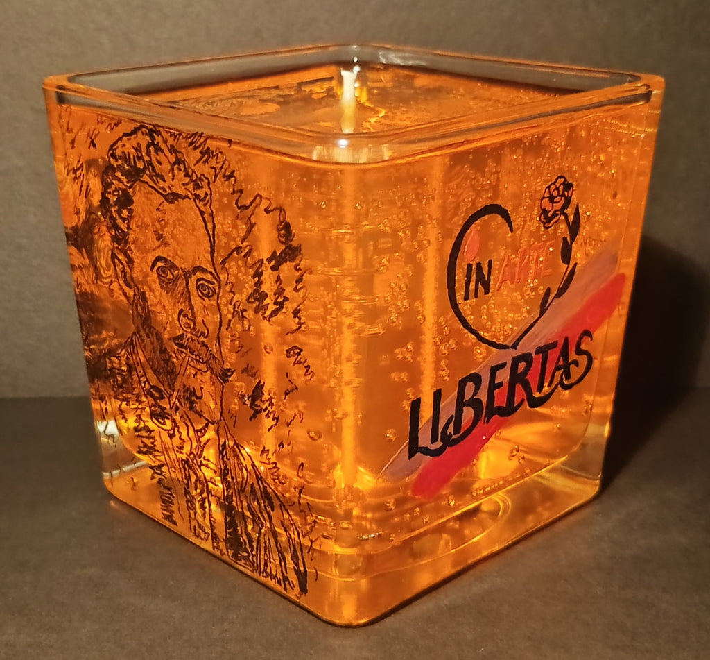The Starry Night - Collectible 1/1 Hand-Painted Functional Candle
