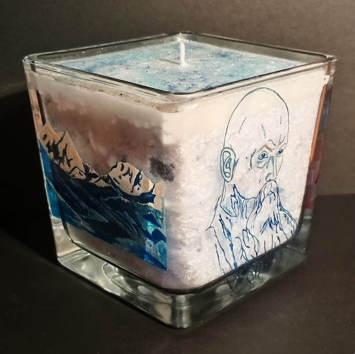 Himalayas · Collectible 1/1 Hand-Painted Functional Candle