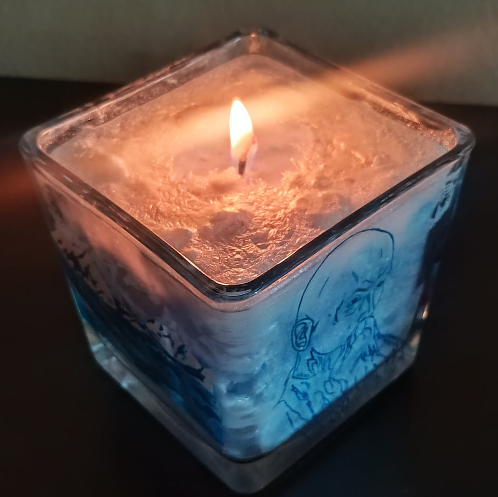 Himalayas · Collectible 1/1 Hand-Painted Functional Candle