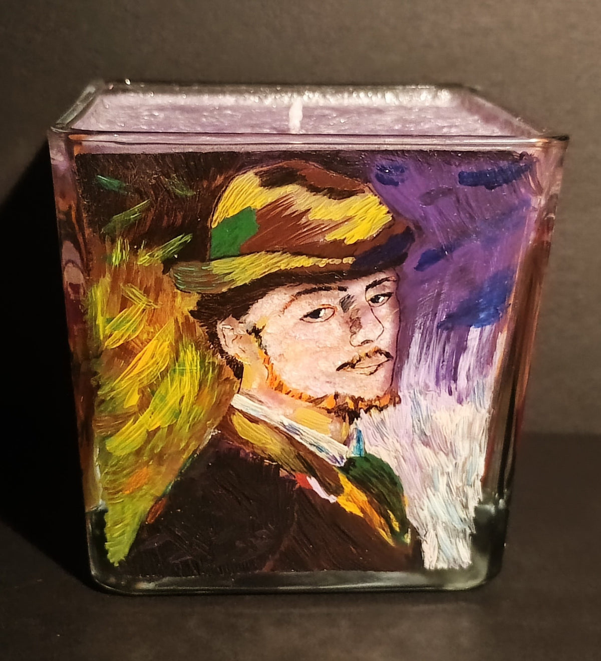 Roses · Collectible 1/1 Hand-Painted Functional Candle