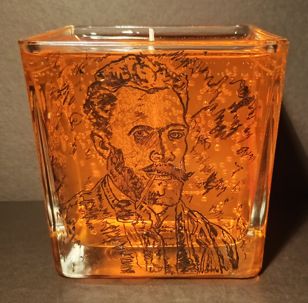 The Starry Night - Collectible 1/1 Hand-Painted Functional Candle