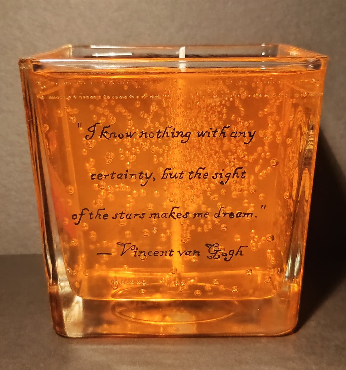 The Starry Night - Collectible 1/1 Hand-Painted Functional Candle