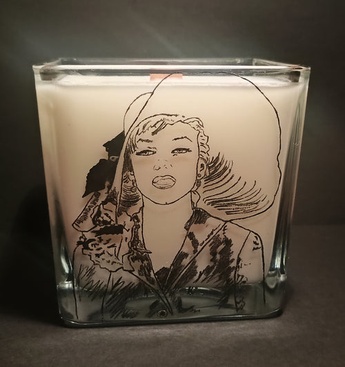 Marilyn Monroe · Collectible 1/1 Hand-Painted Functional Candle