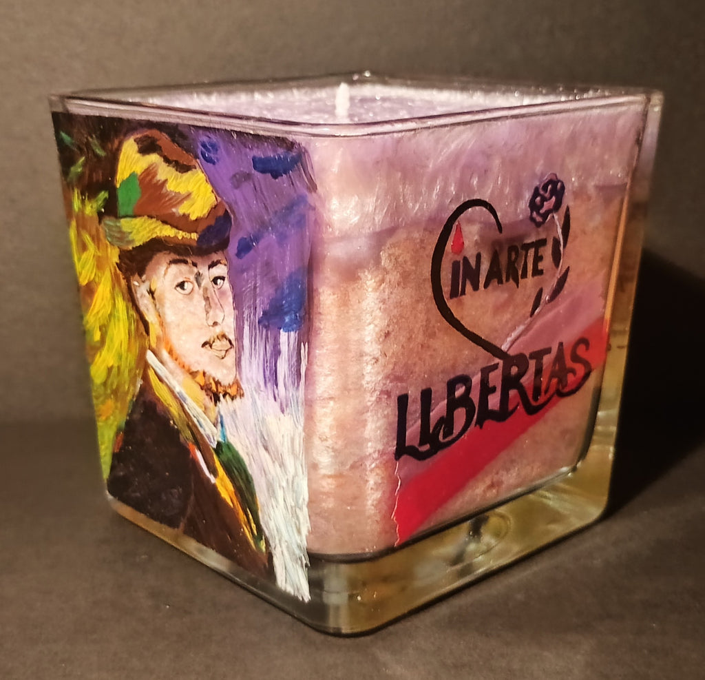 Roses · Collectible 1/1 Hand-Painted Functional Candle