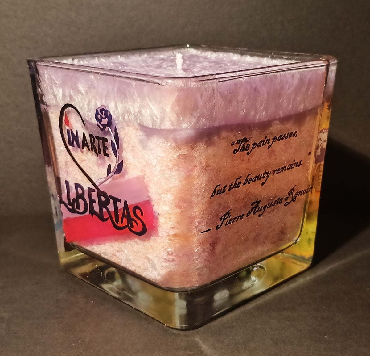 Roses · Collectible 1/1 Hand-Painted Functional Candle
